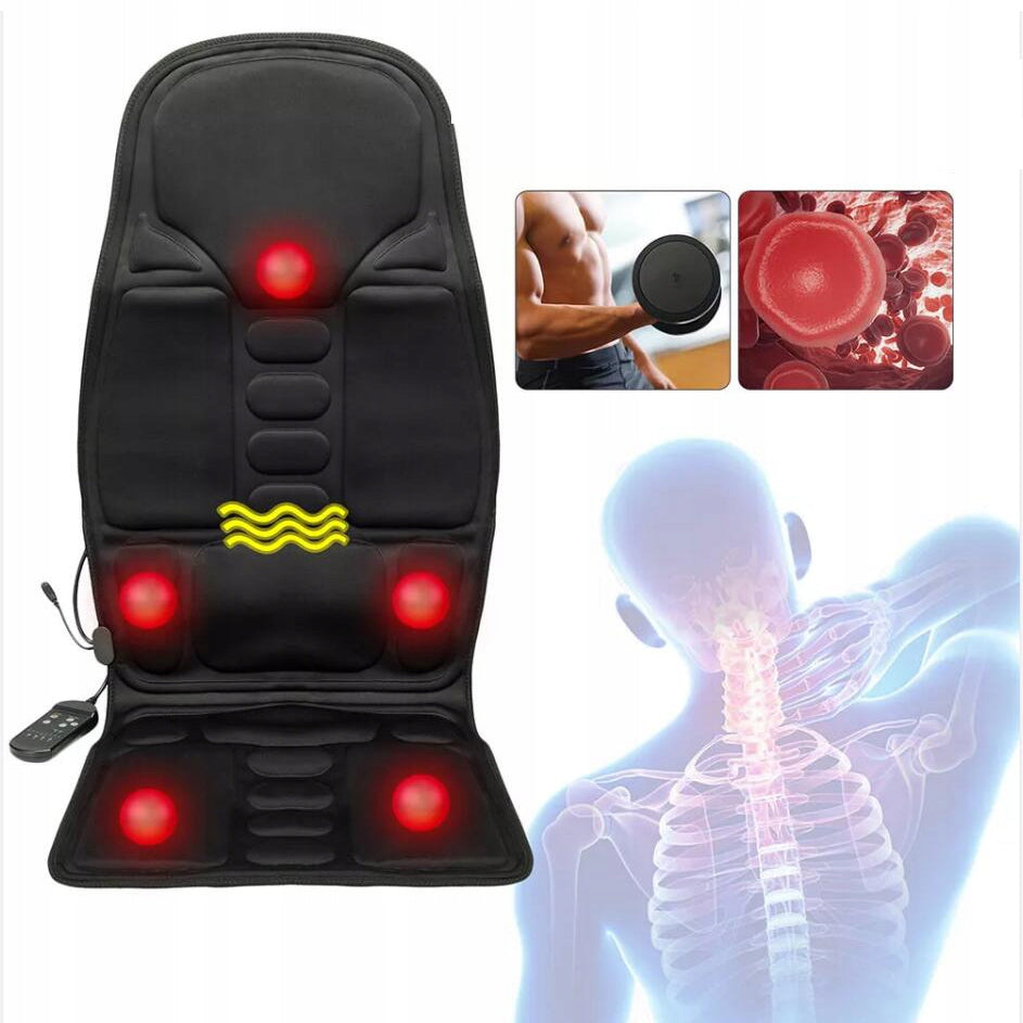 SEAT MASSAGER, VIBRATING BACK MASSAGER FOR CHAIR MASSAGE CUSHION, 8 MODES Brand no brand