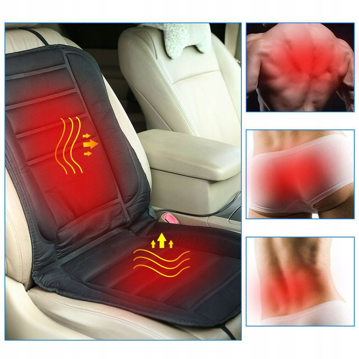 SEAT PROTECTOR, CAR SEAT CUSHION, HEATED Product weight with unit packaging 0.36 kg
