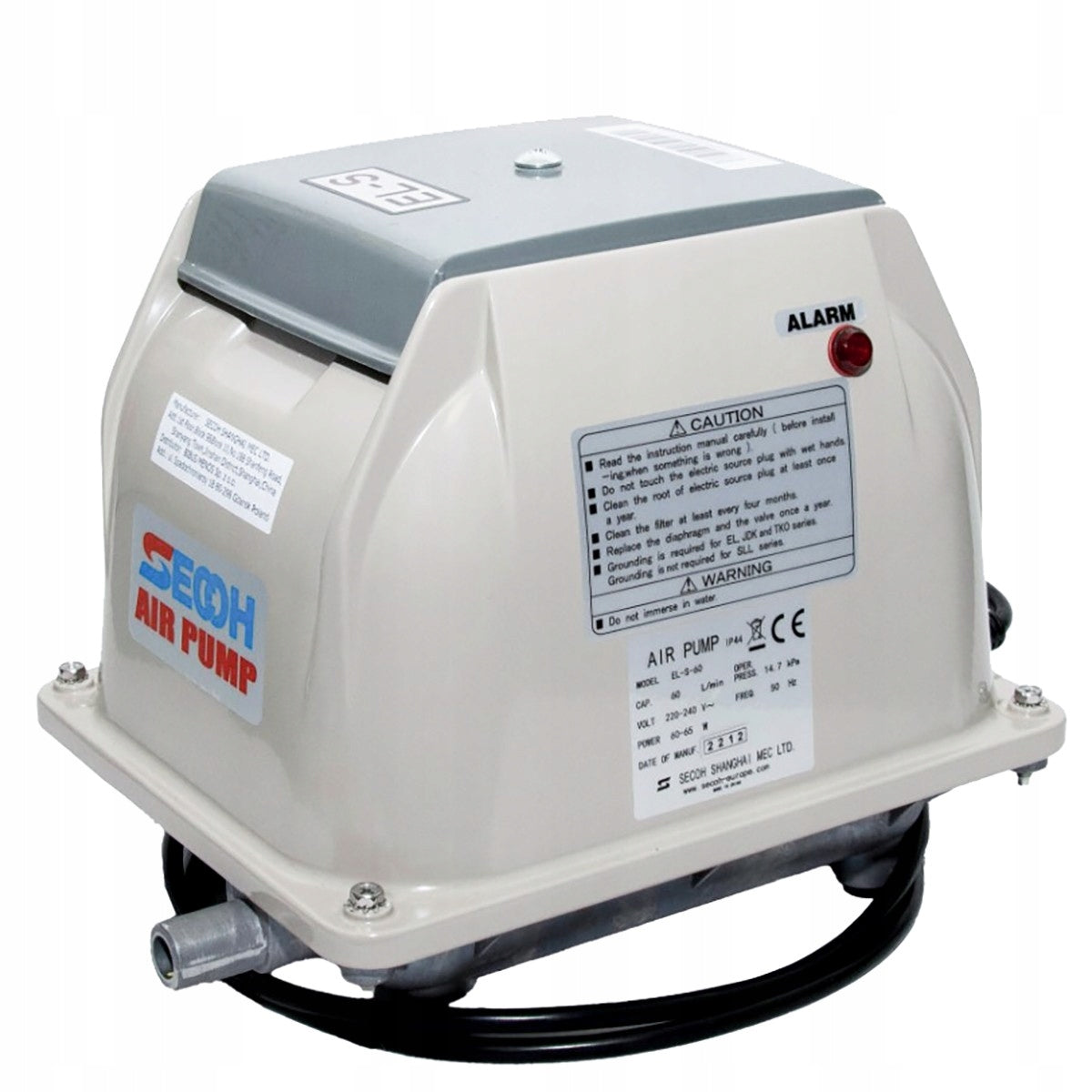 SECOH blower EL-S-60 metal compressor for Aeration of MESH SEWAGE