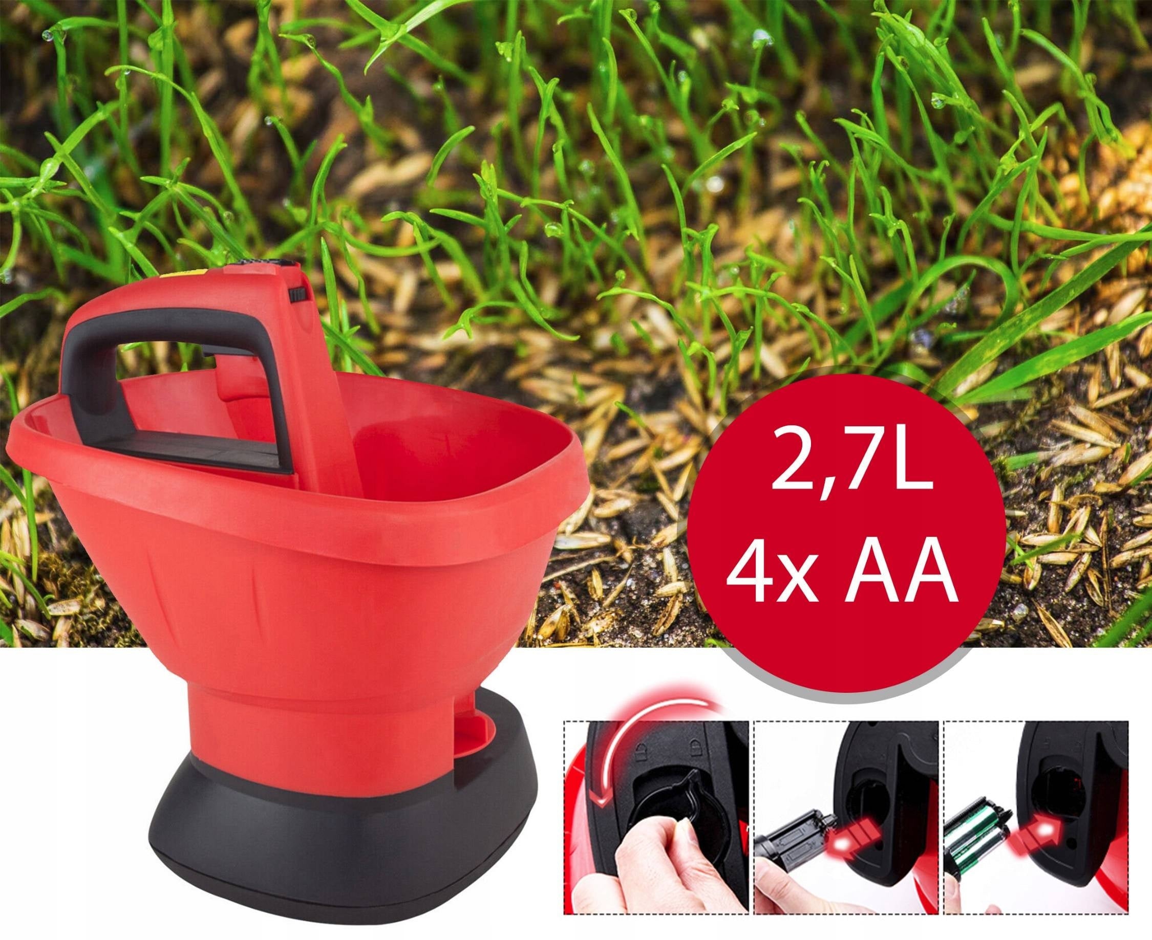 SEED DRILL AUTOMATIC GARDEN SPREADER FOR SOWING GRASS FERTILIZER SEEDS 3L Series NO5A