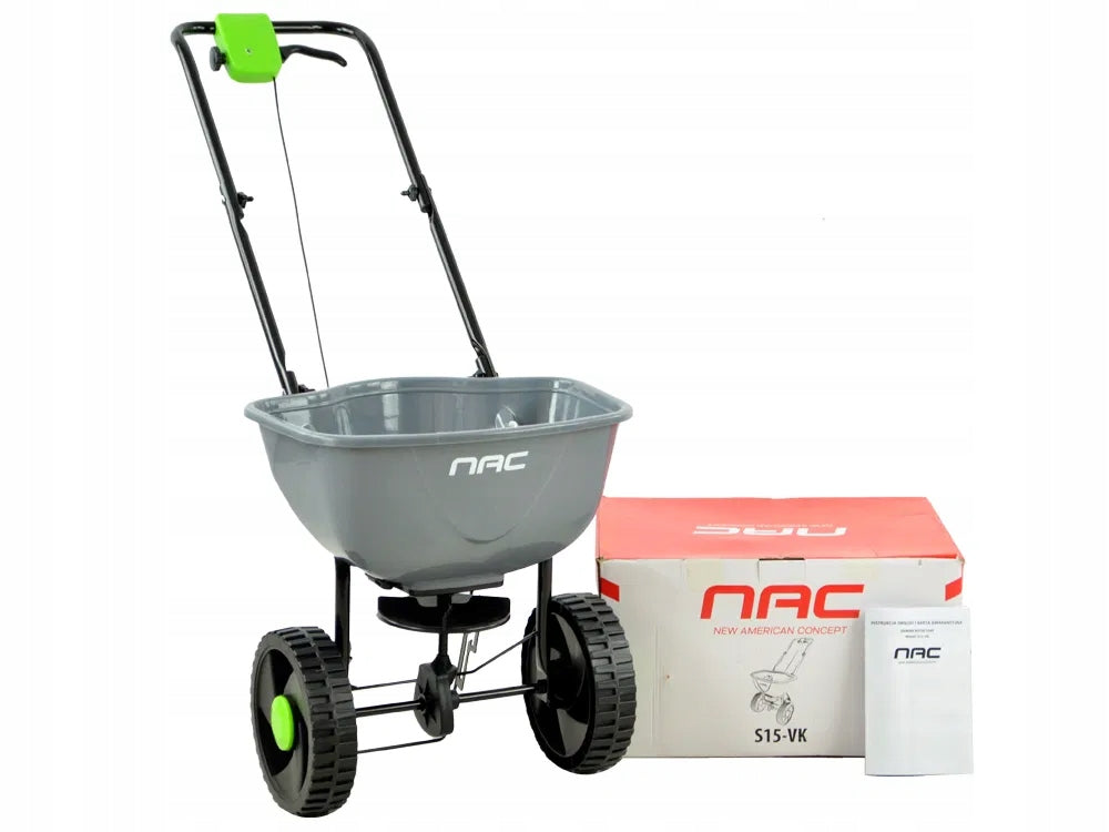 SEED DRILL GARDEN SPREADER FOR GRASS FERTILIZER SAND SALT SEEDS NAC S15-VK Series S15-VK