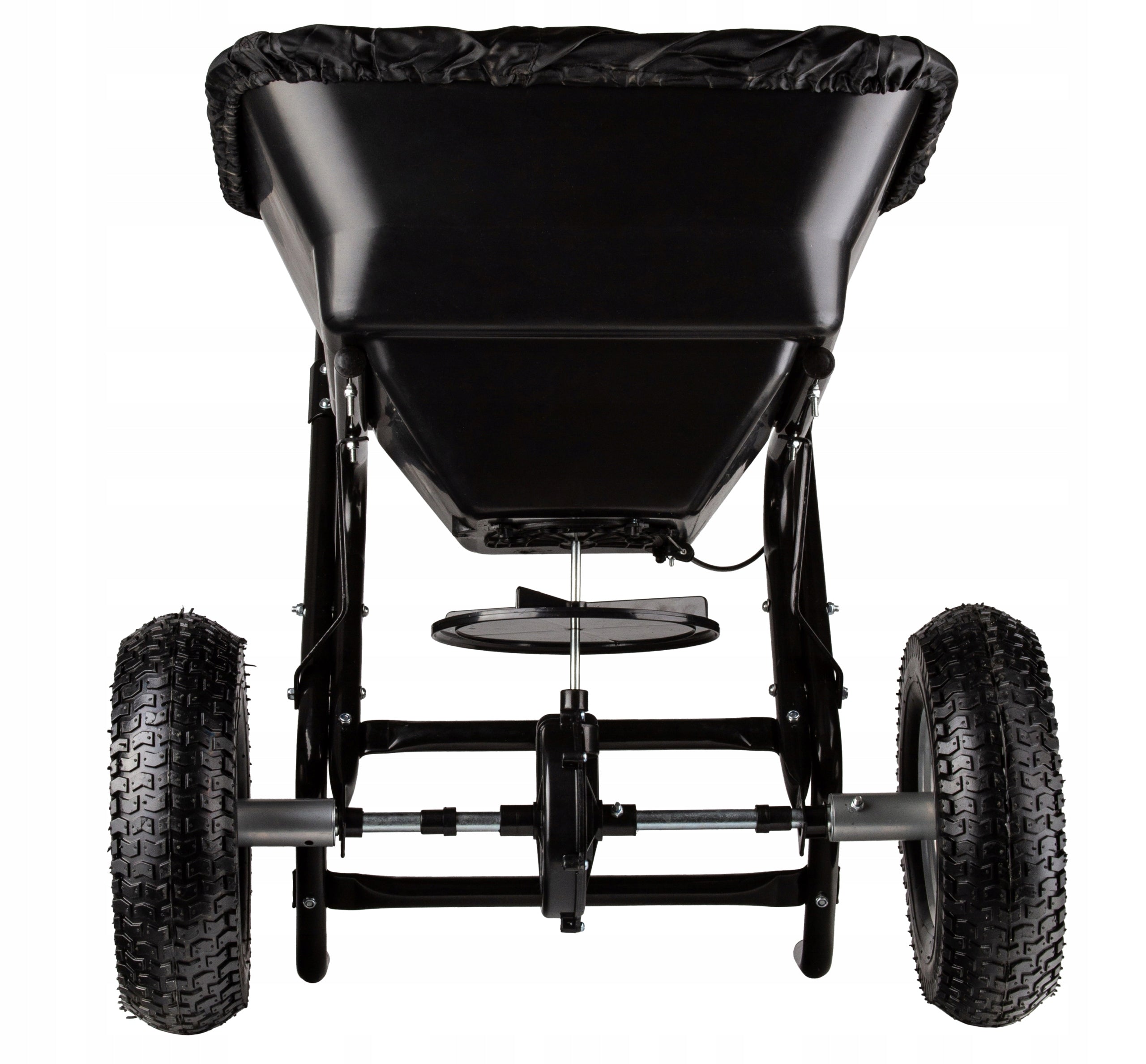 SEED DRILL GRASS SPREADER OF SAND SALT SEEDS REGULATION OF SPREAD 37L WHEEL Batteries included no