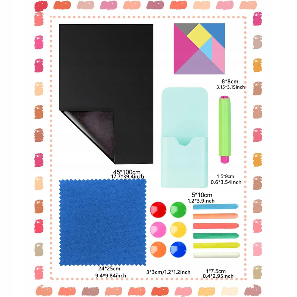 SELF-ADHESIVE MAGNETIC BOARD FILM 45X100CM + ACCESSORIES Brand Bedee