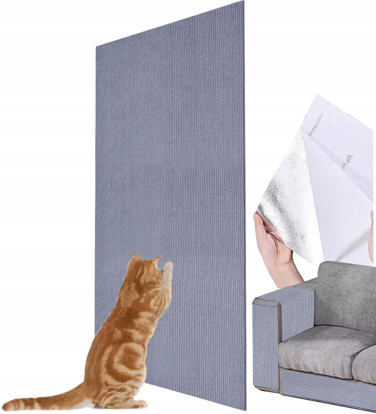 SELF ADHESIVE MAT CAT SCRATCHER DURABLE PROTECTION SOFA FURNITURE 60x100