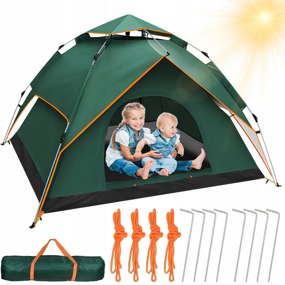 SELF-FOLDING TENT AUTOMATIC TOURIST 4PERSON POP-UP WINDOW