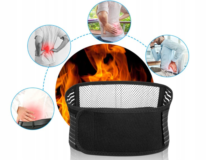 SELF-HEATING LUMBAR BACK STRAP ADJUSTABLE BACK SUPPORT Kind Other