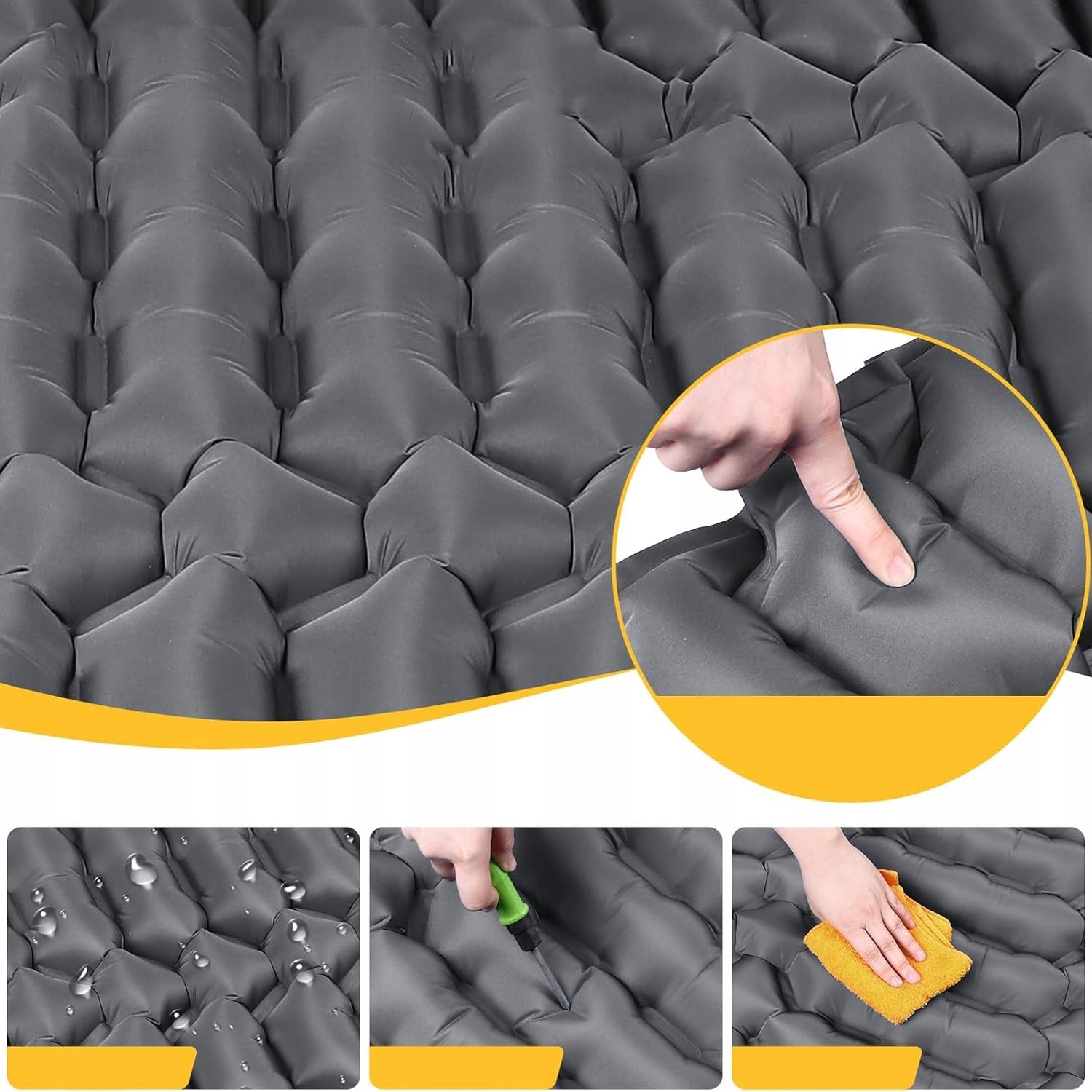 SELF-INFLATING MAT 195X68X10CM SOFT THICK MATTRESS COVER Packaging status original