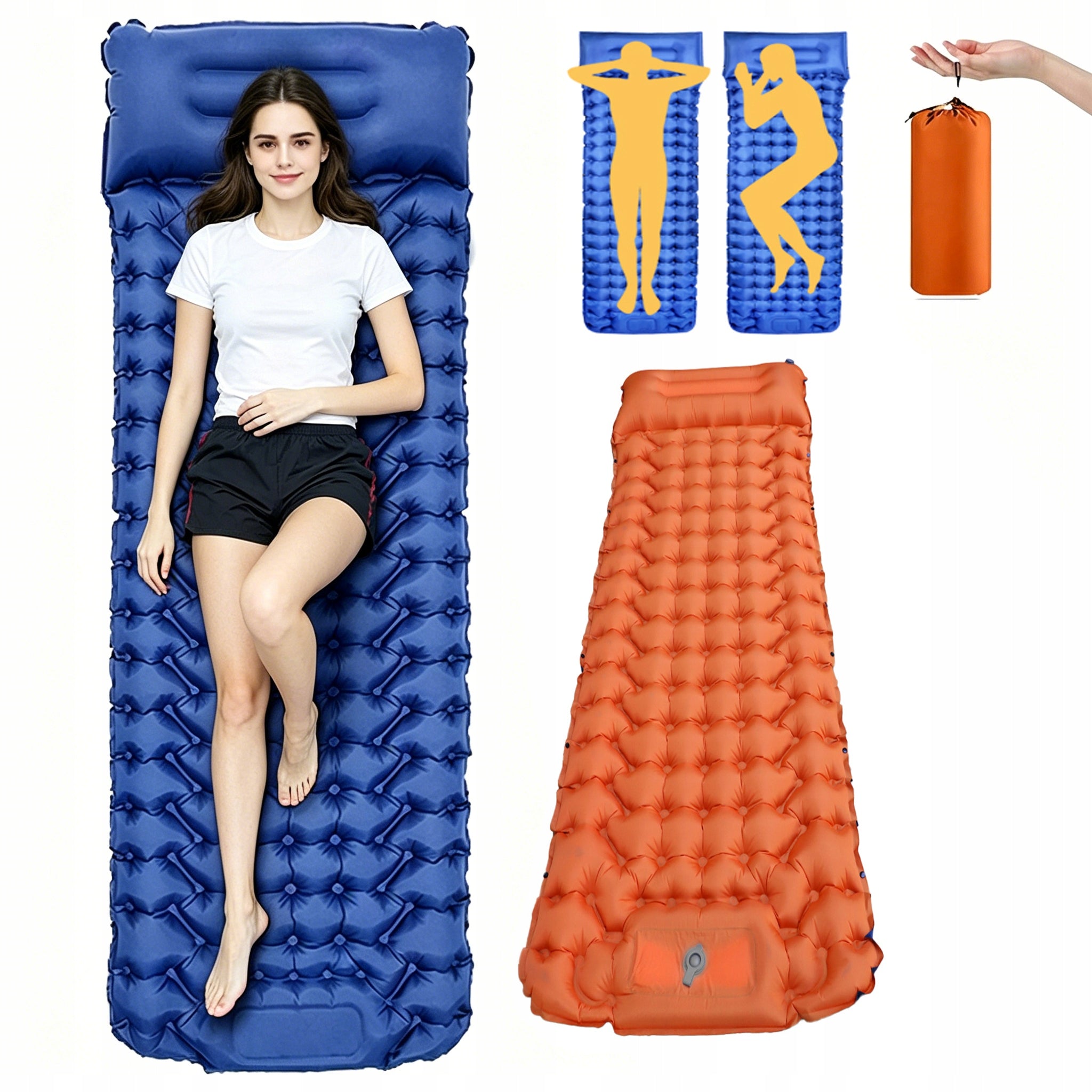 SELF-INFLATING MAT KARIMATA 198x72CM WITH PILLOW THICK WITH COVER MATTRESS