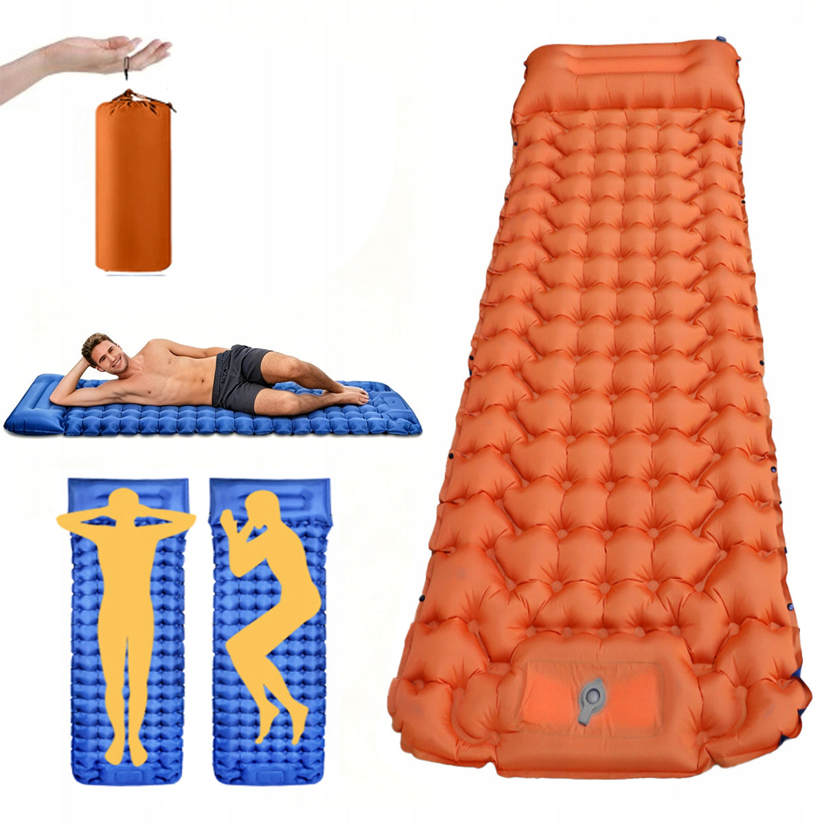 SELF-INFLATING MAT TOURIST MATTRESS MAT FOR TENT + COVER