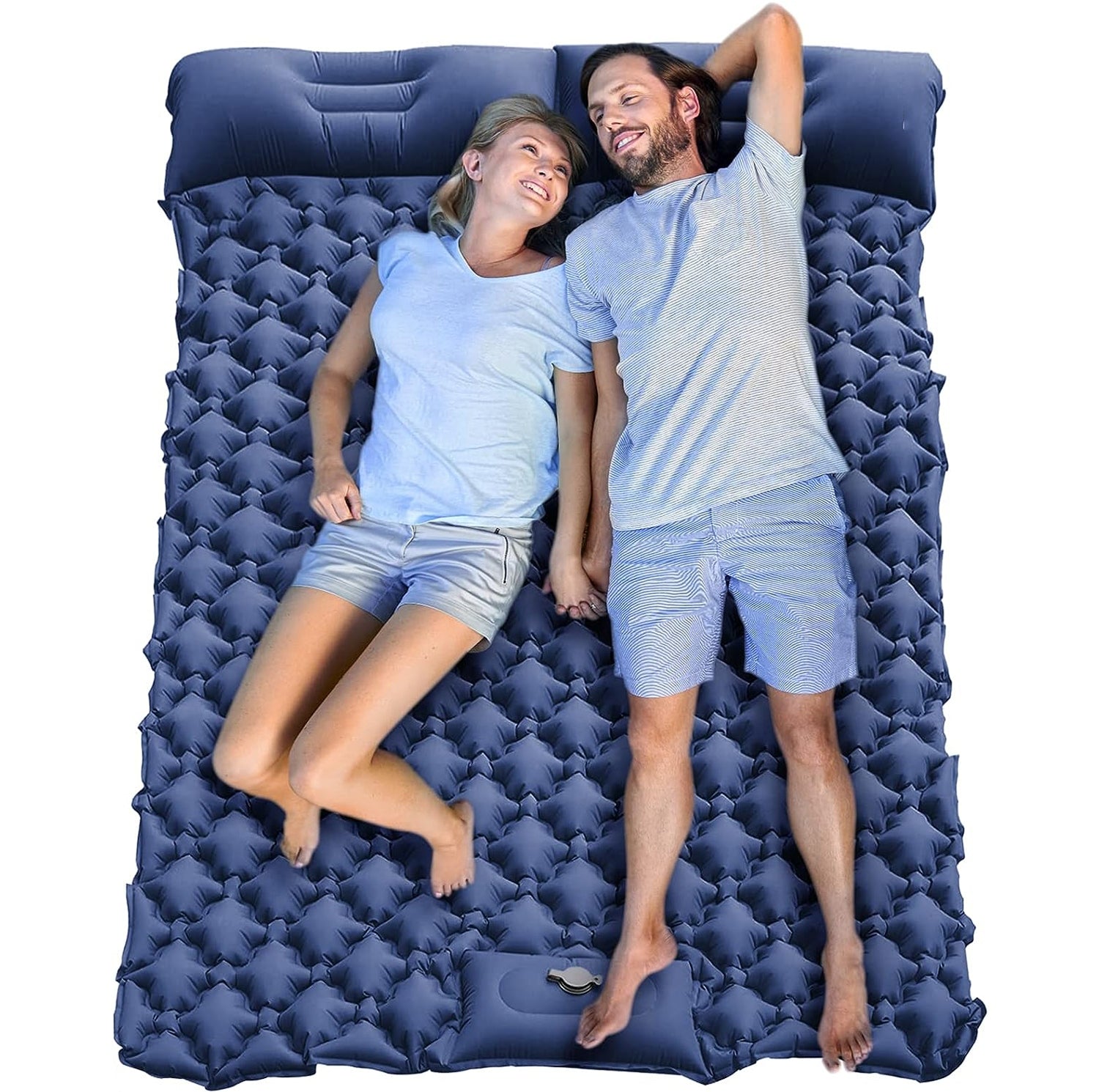 SELF-INFLATING MATTRESS DOUBLE TOURIST ULTRALIGHT BUILT-IN PUMP Manufacturer code fgdfh457567