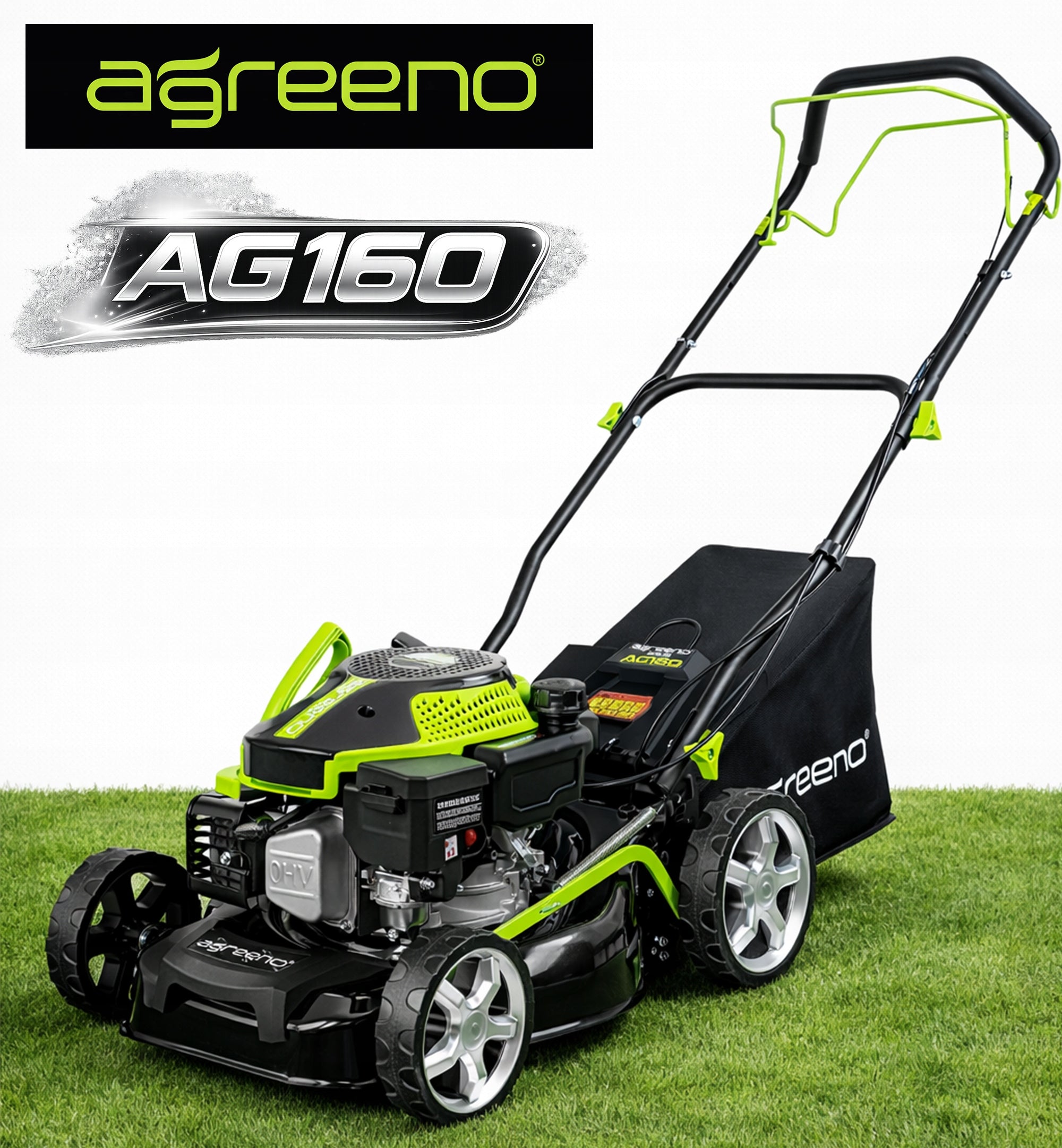 SELF-PROPELLED DIESEL MOWER AGREENO WITH BASKET AG160 +oil Packaging status original