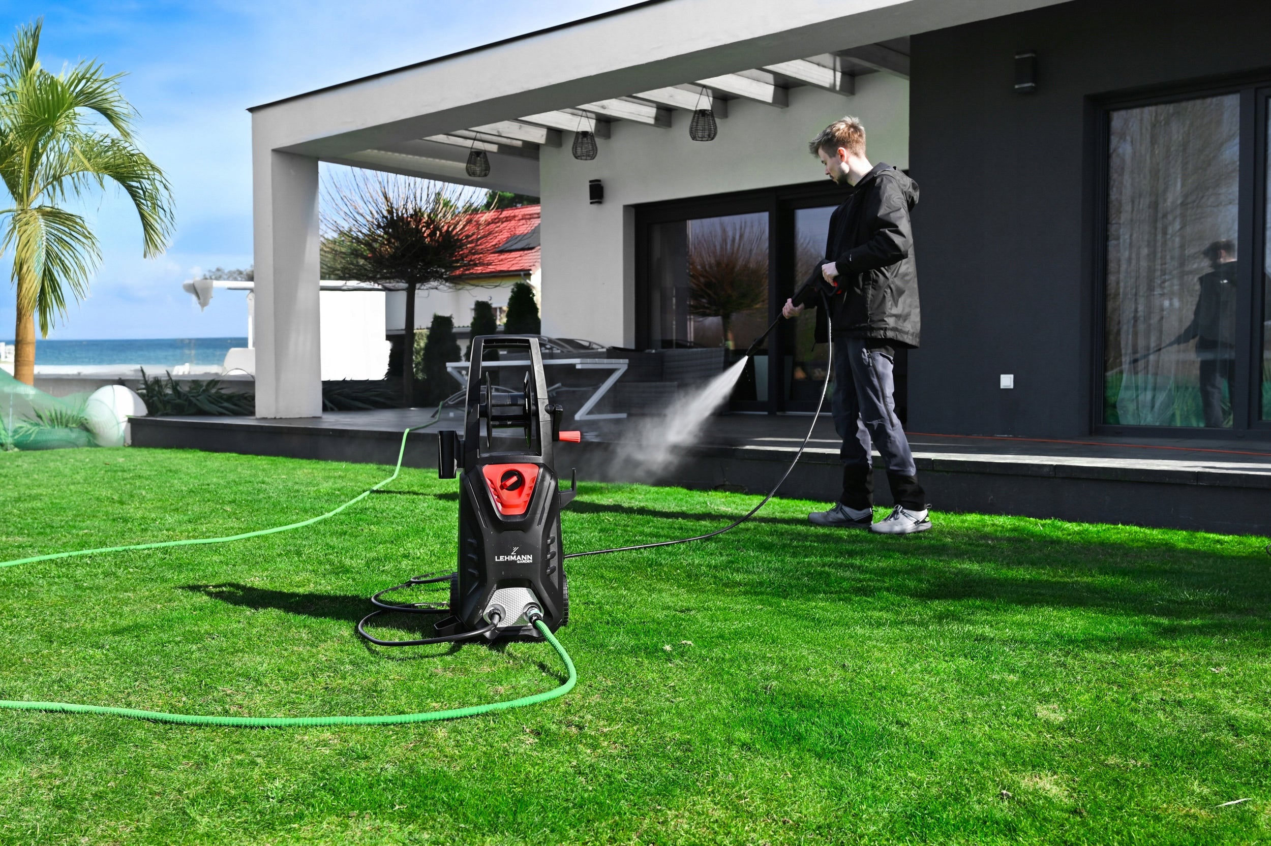 SELF SUCTION PRESSURE WASHER HUDSON 260BAREW ALU PUMP SET PATIO BRUSH Operating pressure 145 bar