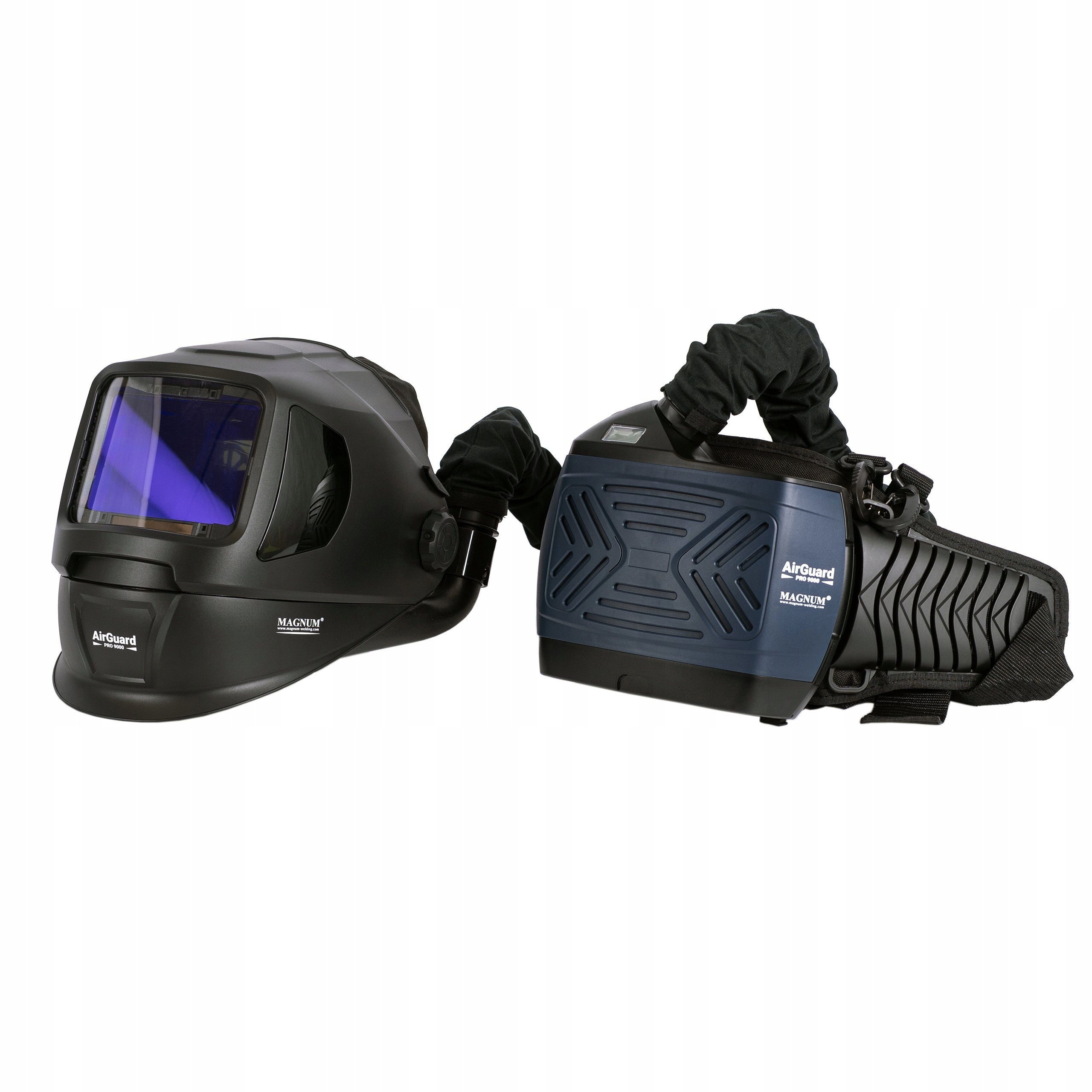 SELF-TINTING VISOR WITH AIR SUPPLY MAGNUM AIRGUARD PRO 9000 + BAG