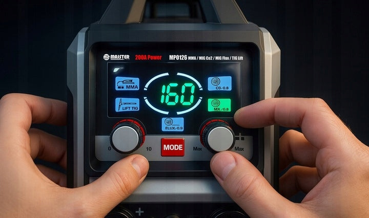 SEMI-AUTOMATIC WELDING INVERTER WELDING MACHINE MIG/MAG MMA TIG 200KVA 230V Manufacturer code 0115