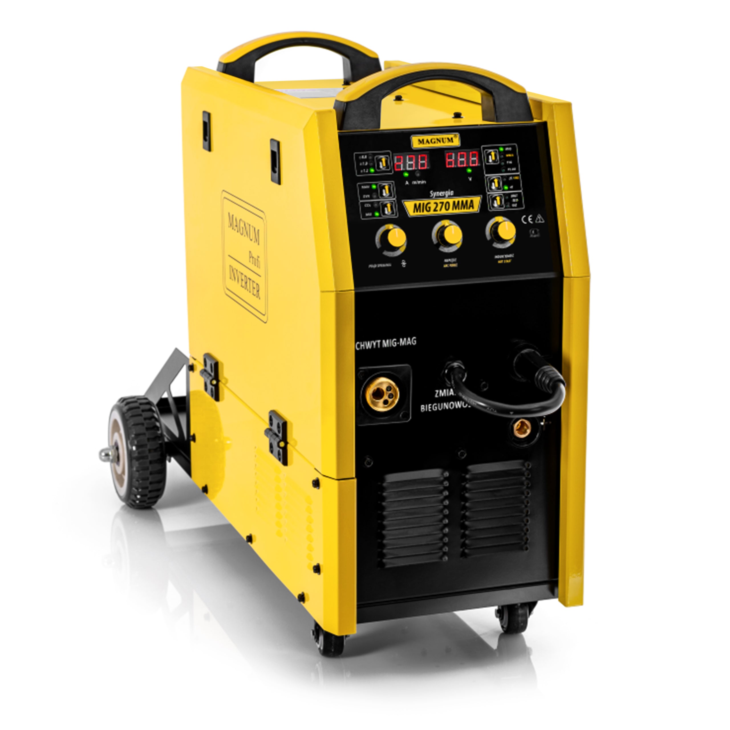 SEMI-AUTOMATIC WELDING MACHINE MAGNUM MIG 270 MMA SYNERGY 270A 400V IGBT 4X4 ALU Manufacturer code U MI 270 SYN