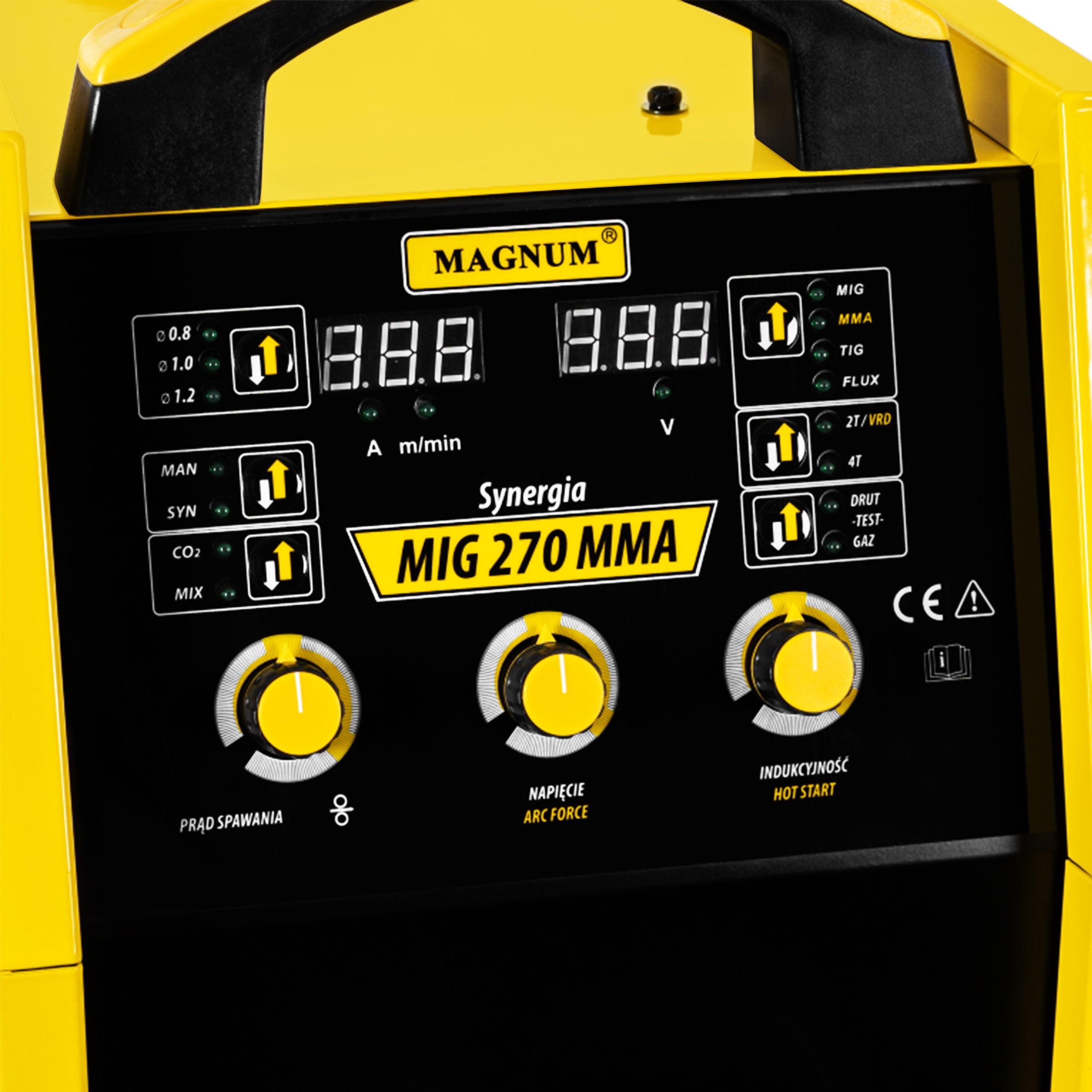 SEMI-AUTOMATIC WELDING MACHINE MAGNUM MIG 270 MMA SYNERGY 270A 400V IGBT 4X4 ALU Packaging status original