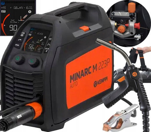 SEMI-AUTOMATIC WELDING MACHINE MIGOMAT MIG KEMPPI MINARC M 223P AUTO GM PULSE 220A