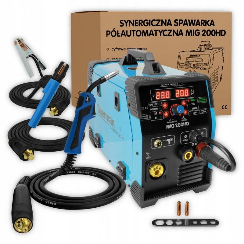 SEMI-AUTOMATIC WELDING MACHINE SHERMAN MIG 200 HD MMA TIG 200A 230V 3IN1