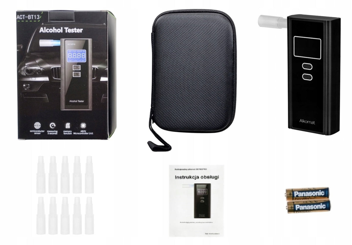 SEMICONDUCTOR BREATHALYZER PROFESSIONAL CASE 10 MOUTHPIECES ACCURATE AS POLICE Brand no brand