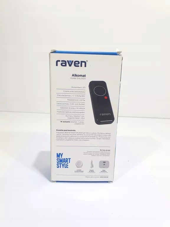 SEMICONDUCTOR BREATHALYZER RAVEN EAL002X 3 MOUTHPIECES