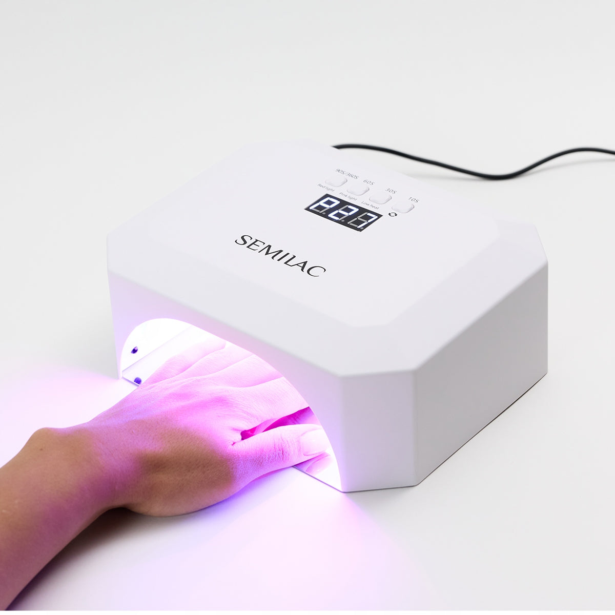 SEMILAC UV LED LAMP FOR NAILS HYBRID GELS STRONG 24IN/48 RED LIGHT SYSTEM Brand Semilac