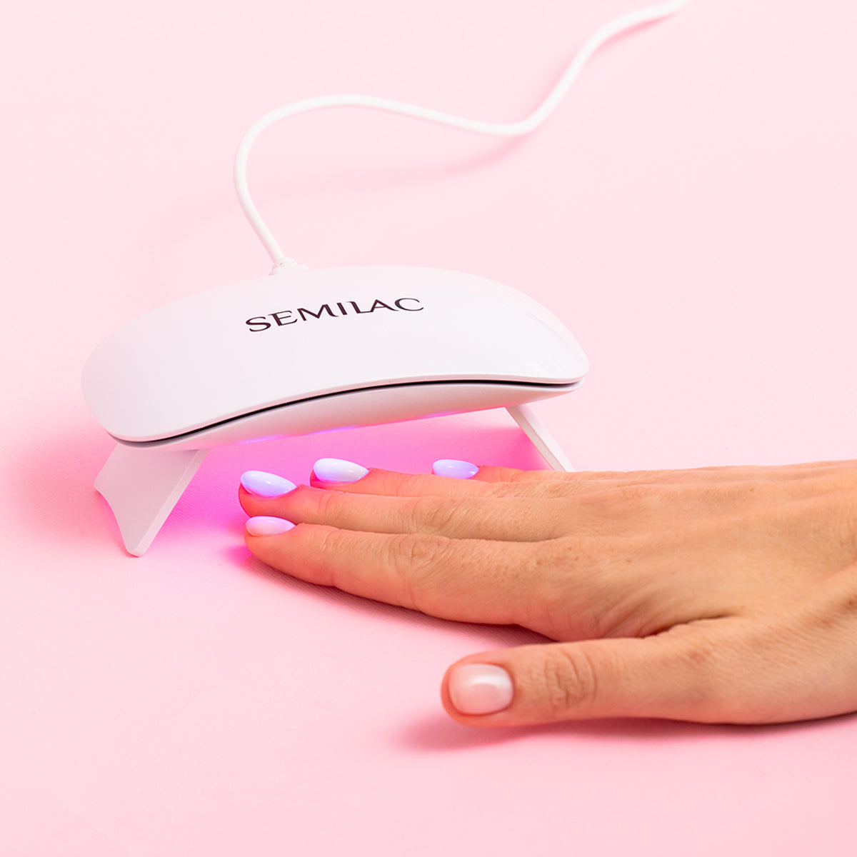 SEMILAC UV LED MINI LAMP FOR NAILS MANICURE HYBRIDS WHITE TRAVEL 6W Packaging status original
