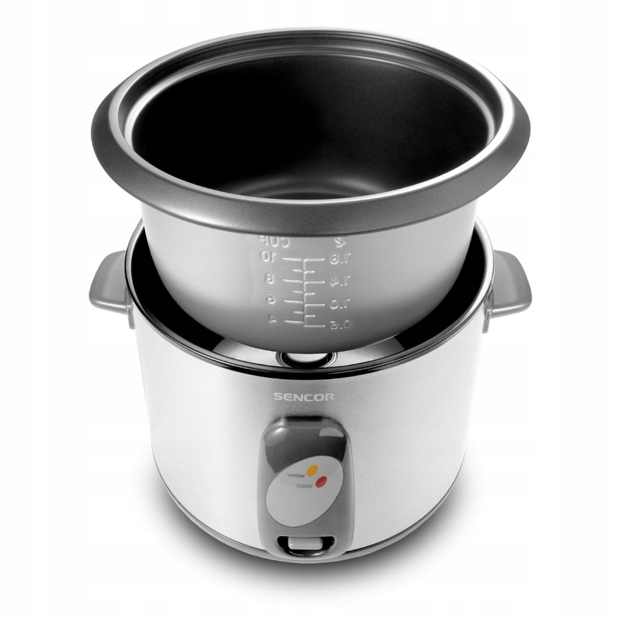 SENCOR SRM1550SS slow cooker pot for cooking rice vegetables RICE COOKER STEEL 1.5L Dominant color silver/gray