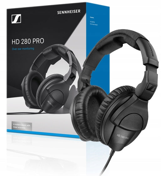 SENNHEISER HD 280 PRO headphones 113dB 64 Ohm 8-25000Hz + 6.3mm ADAPTER
