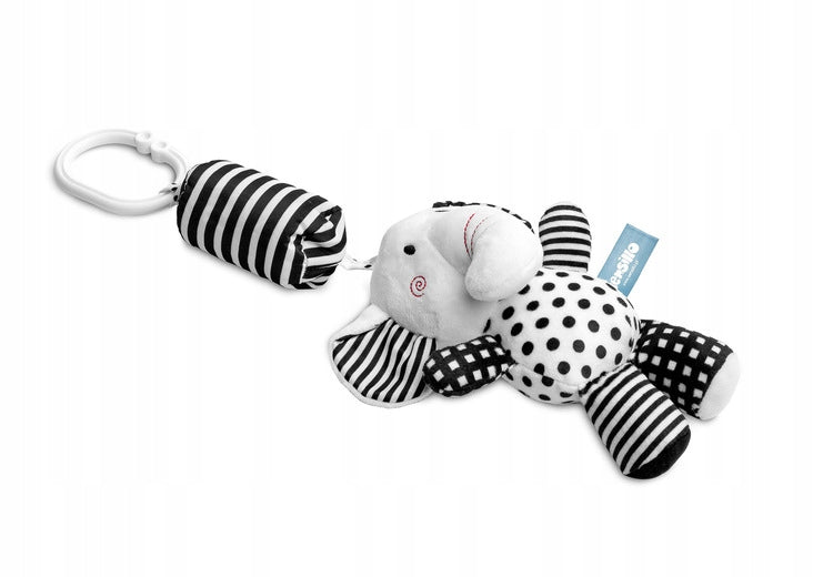 SENSILLO Hanging bell toy not only for BLACK&WHITE Elephant stroller Color white