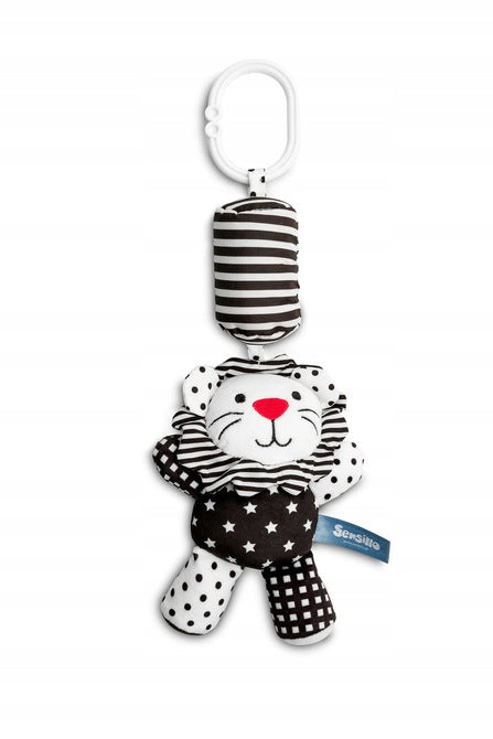 SENSILLO Toy with bell hanging not only for trolley BLACK&WHITE Lion Brand Sensillo