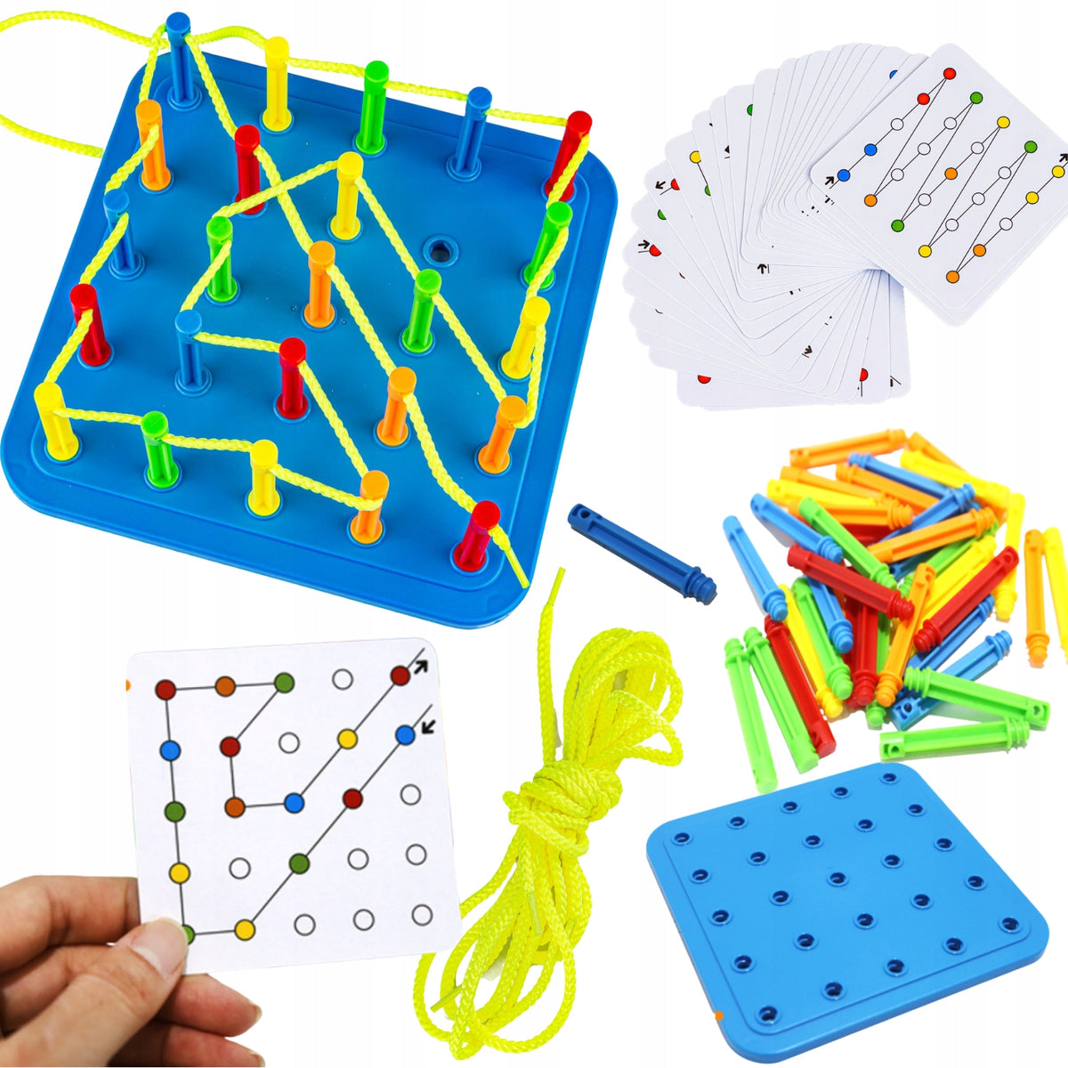 SENSORY ARCADE GAME THREAD CARD ROPE PUZZLE GAME MONTESSORI Packaging status original