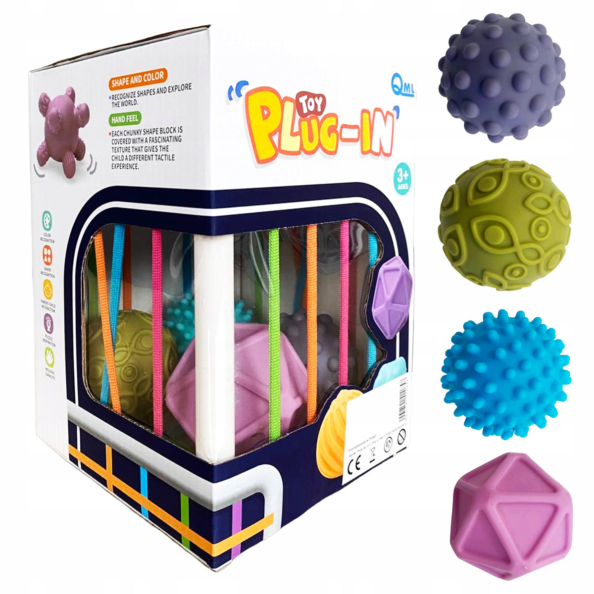 SENSORY BALLS FOR BABIES SORTER TOY DEVELOPING SENSES 3m + Packaging status original