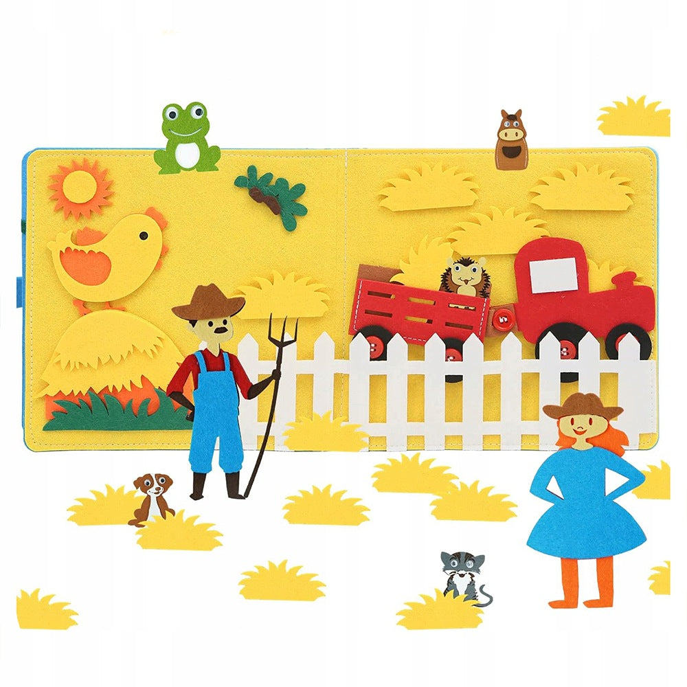 SENSORY BOOK FELT FARM MONTESSORI MANIPULATION BOARD 3+ Minimum kid's age 4