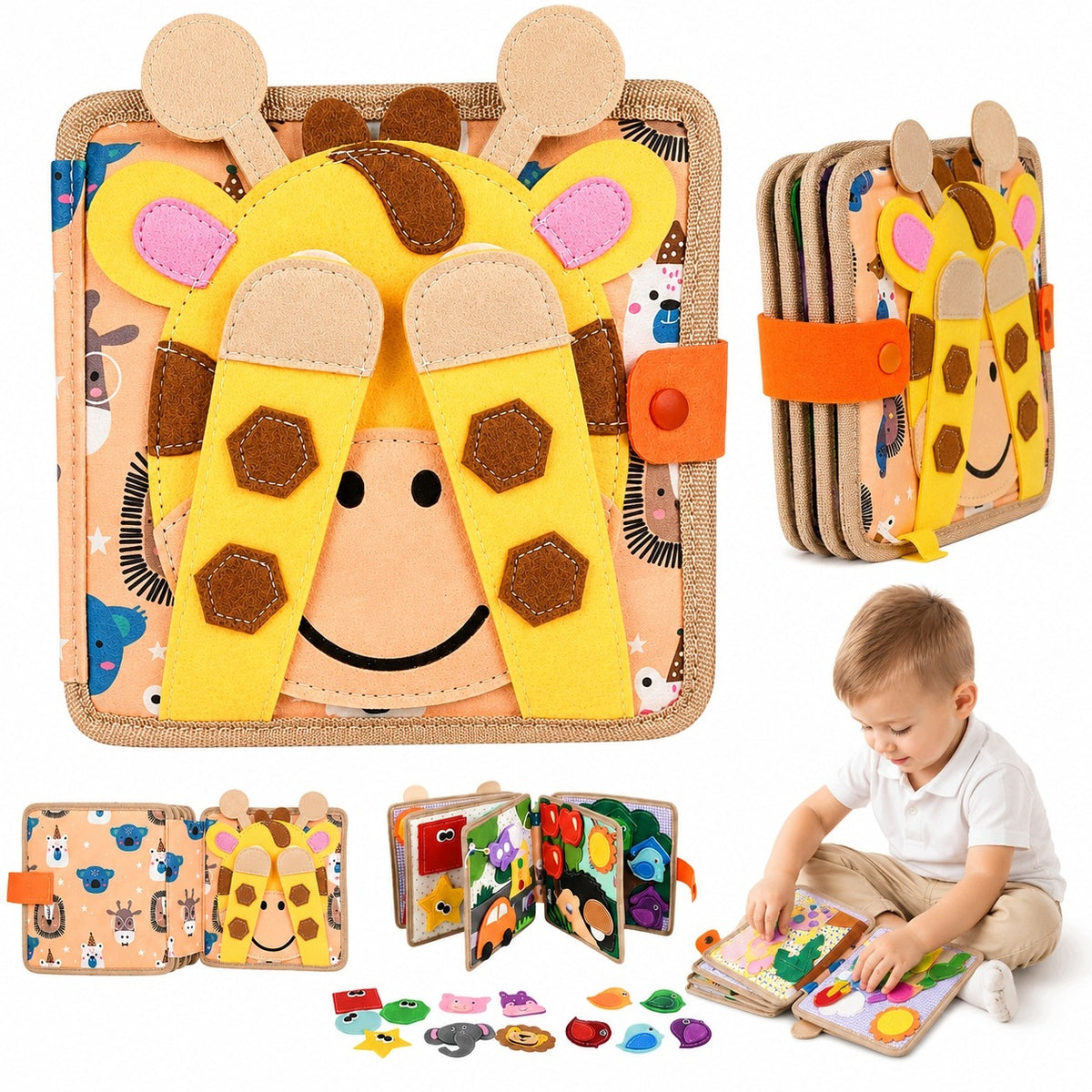 SENSORY BOOK MONTESSORI FOR CHILDREN EDUCATIONAL BOOK 3D XXL BOARD