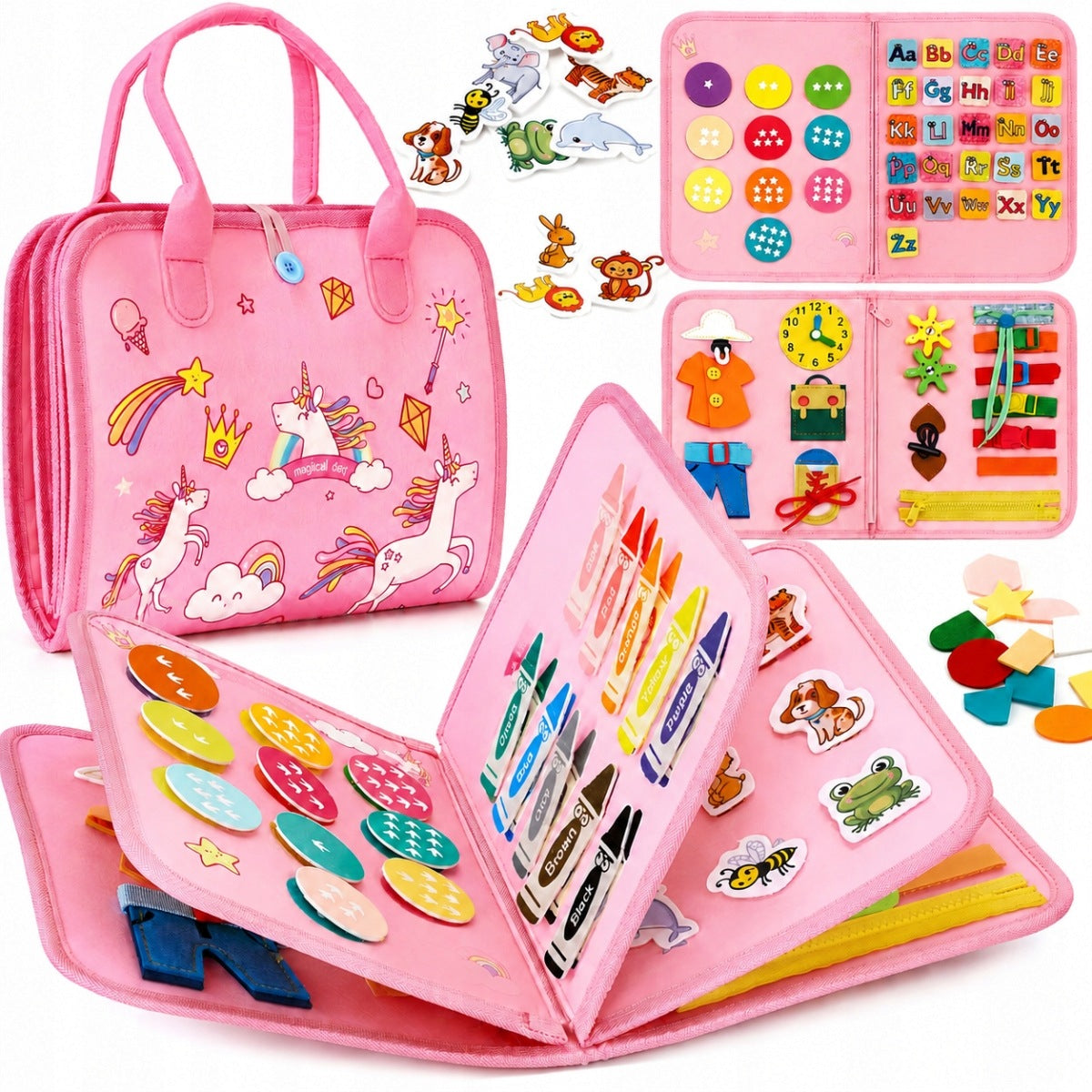 SENSORY BOOK MONTESSORI MANIPULATION BOARD CARTON OF ROSES