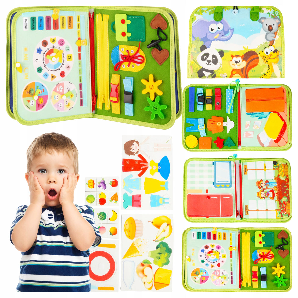 SENSORY FELT BOOK MONTESSORI QUIET BOOK QUIET 3D BOOK