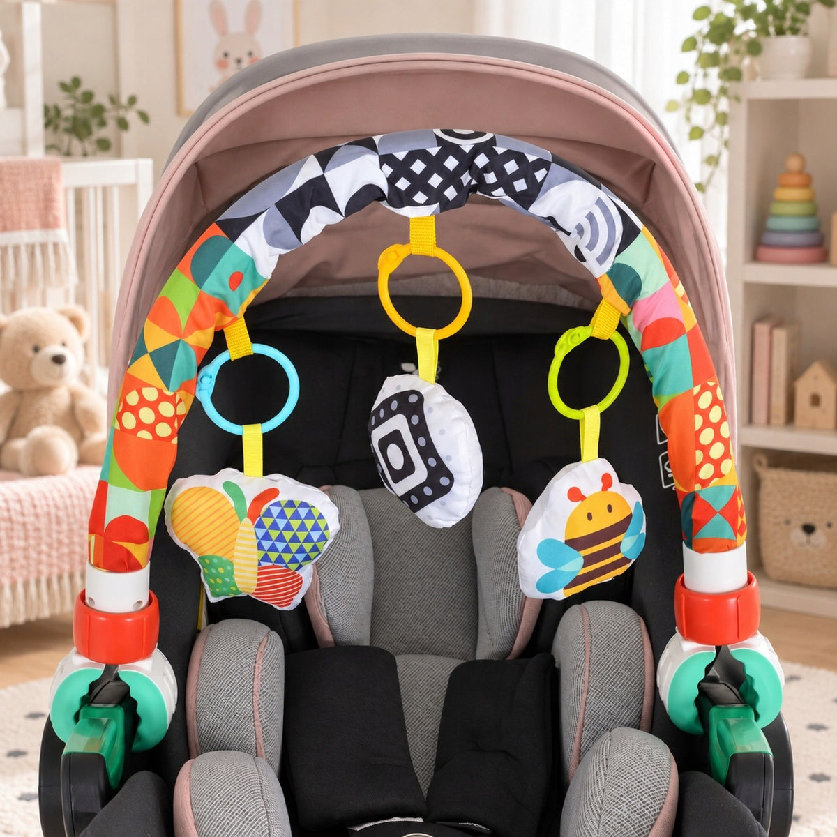 SENSORY HEADBAND CONTRAST PENDANT COLORFUL FOR STROLLER BED Packaging status original