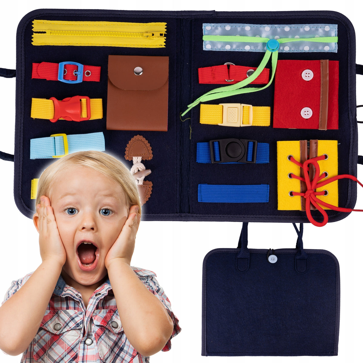 SENSORY MANIPULATION BOARD ARCADE MONTESSORI XXL FOR CHILDREN