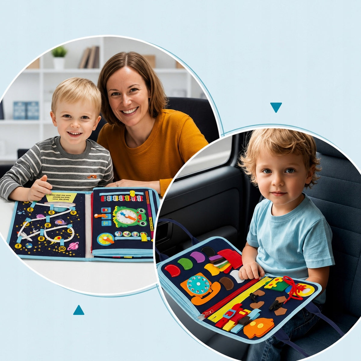 SENSORY MANIPULATION BOARD MONTESSORI XXL EDUCATIONAL BOOK SCIENCE Manufacturer code TABLICA MANIPULACYJNA SENSORYCZNA