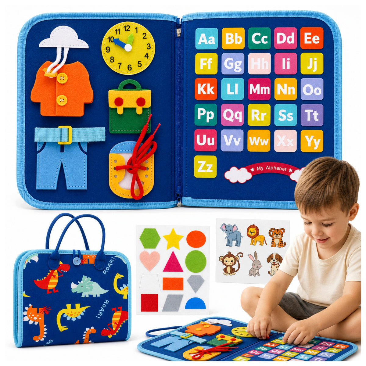 SENSORY MANIPULATION BOARD MONTESSORI XXL EDUCATIONAL BOOK SCIENCE