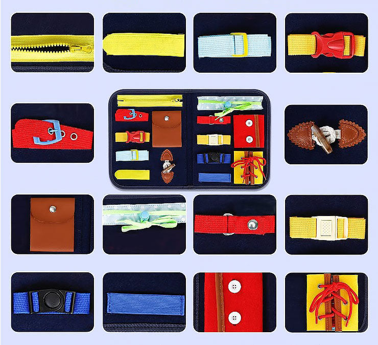 SENSORY MANIPULATION BOARD MONTESSORI XXL FOR CHILDREN SUITCASE Color multicolor