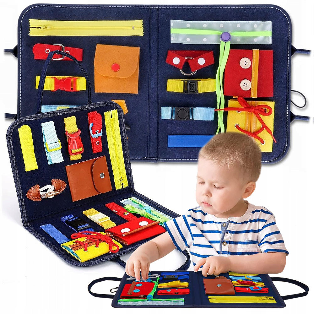 SENSORY MANIPULATION BOARD MONTESSORI XXL FOR CHILDREN SUITCASE