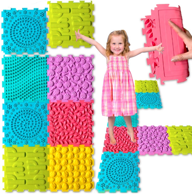 SENSORY MAT ORTHOPEDIC PATH FOR CHILDREN ASPERGERA ADHD XXL 6 pcs. Packaging status original