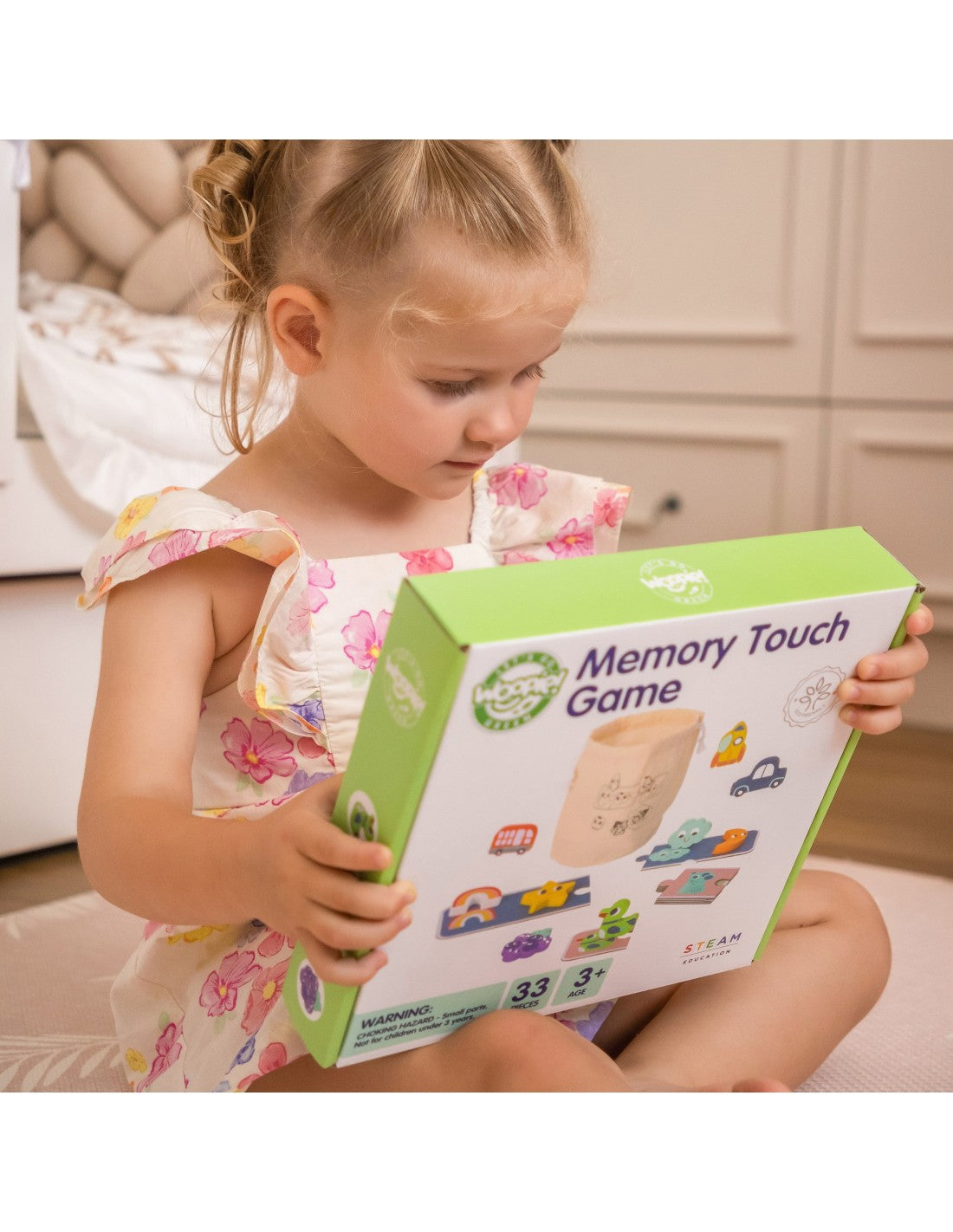 SENSORY PUZZLE MEMORY MATCH SHAPE WOODEN FIGURINES BAG Manufacturer code 49645