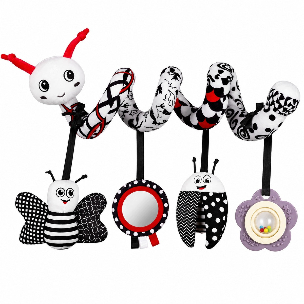 SENSORY SPIRAL TOY FOR RATTLE SEAT CRIB STROLLER