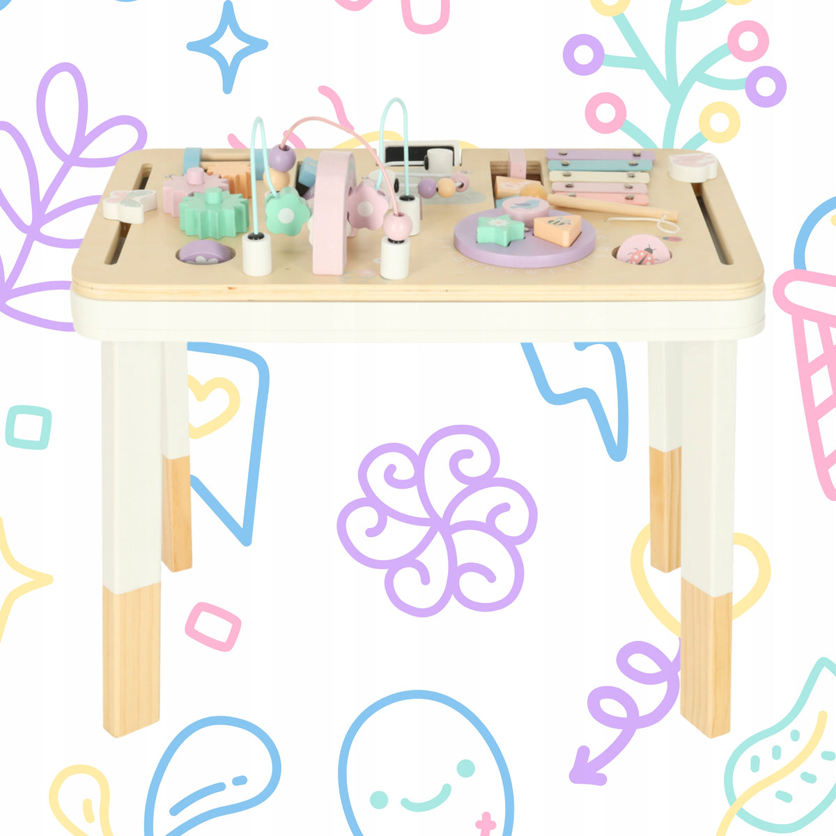 SENSORY TABLE MONTESSORI MANIPULATIVE EDUCATIONAL PINK FOR CHILDREN EAN (GTIN) 5901736221163
