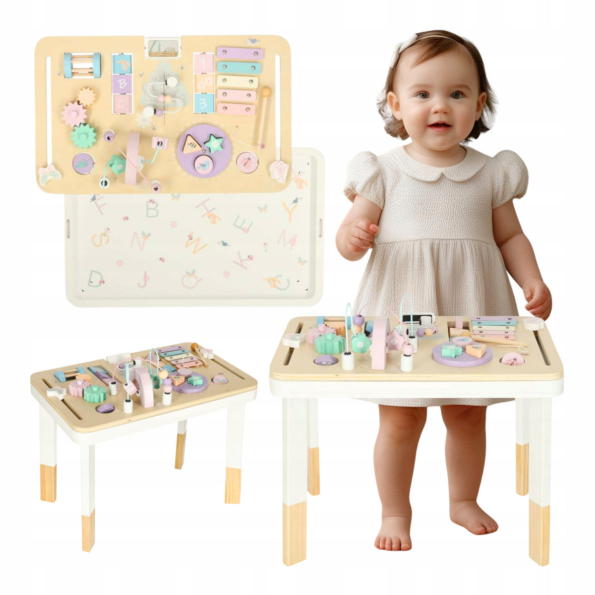 SENSORY TABLE MONTESSORI MANIPULATIVE EDUCATIONAL PINK FOR CHILDREN