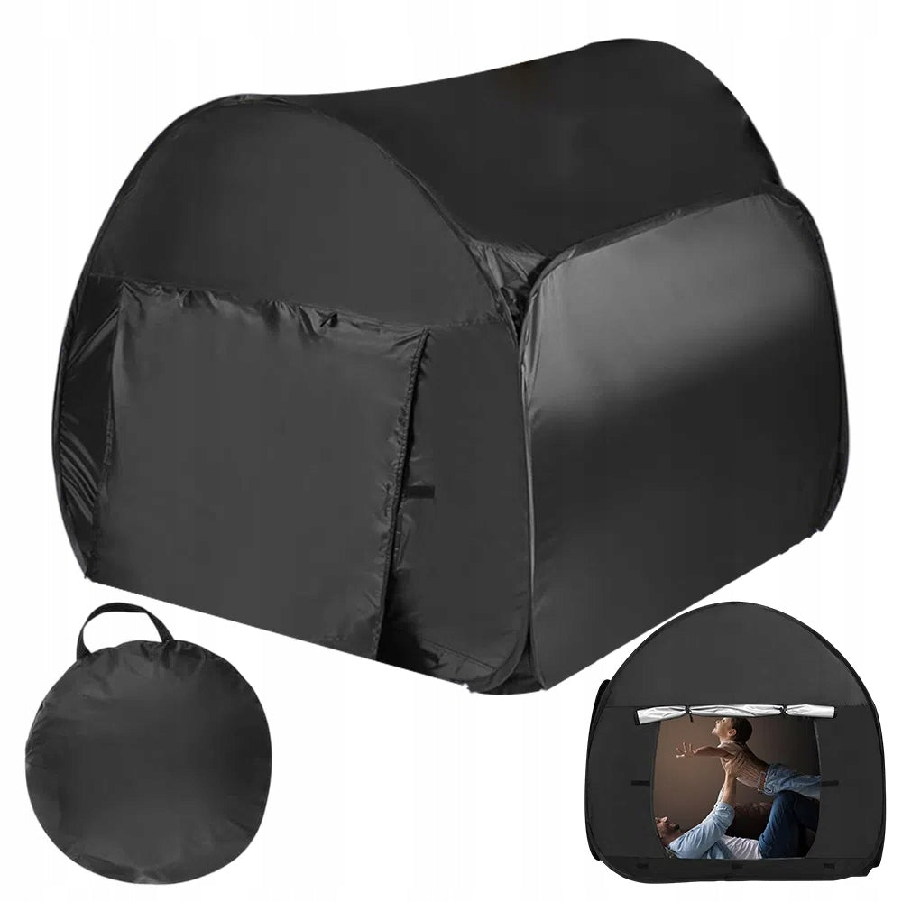 SENSORY TENT FOR CHILDREN BLACKOUT SECRET SPACE POP UP BLACK