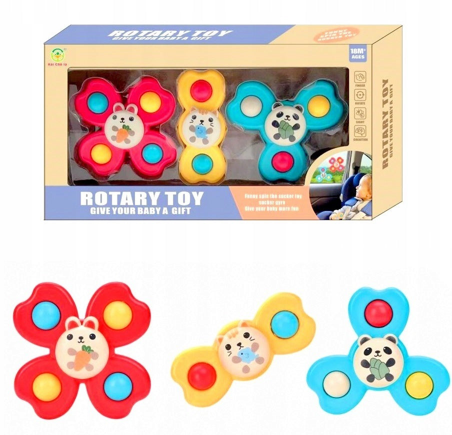 SENSORY TODDLER TOYS SPACE SPINERS SUCTION CUPS SPINNING Packaging status original