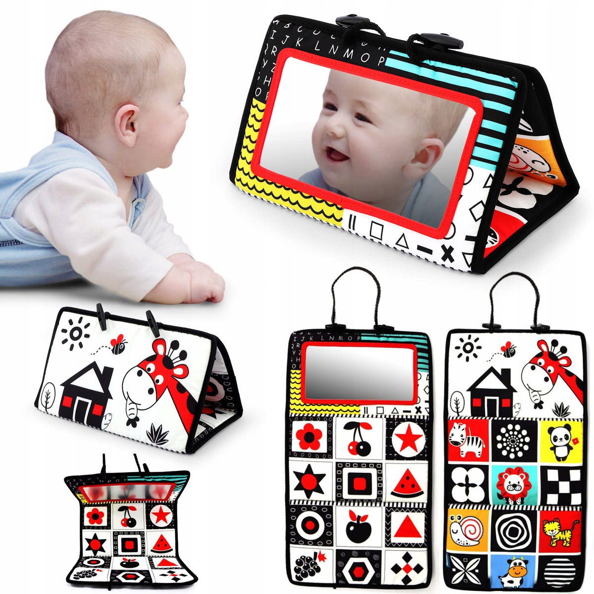 SENSORY TOY FOLDING WITH MIRROR FOR CHILDREN INFANTS EDUCATIONAL